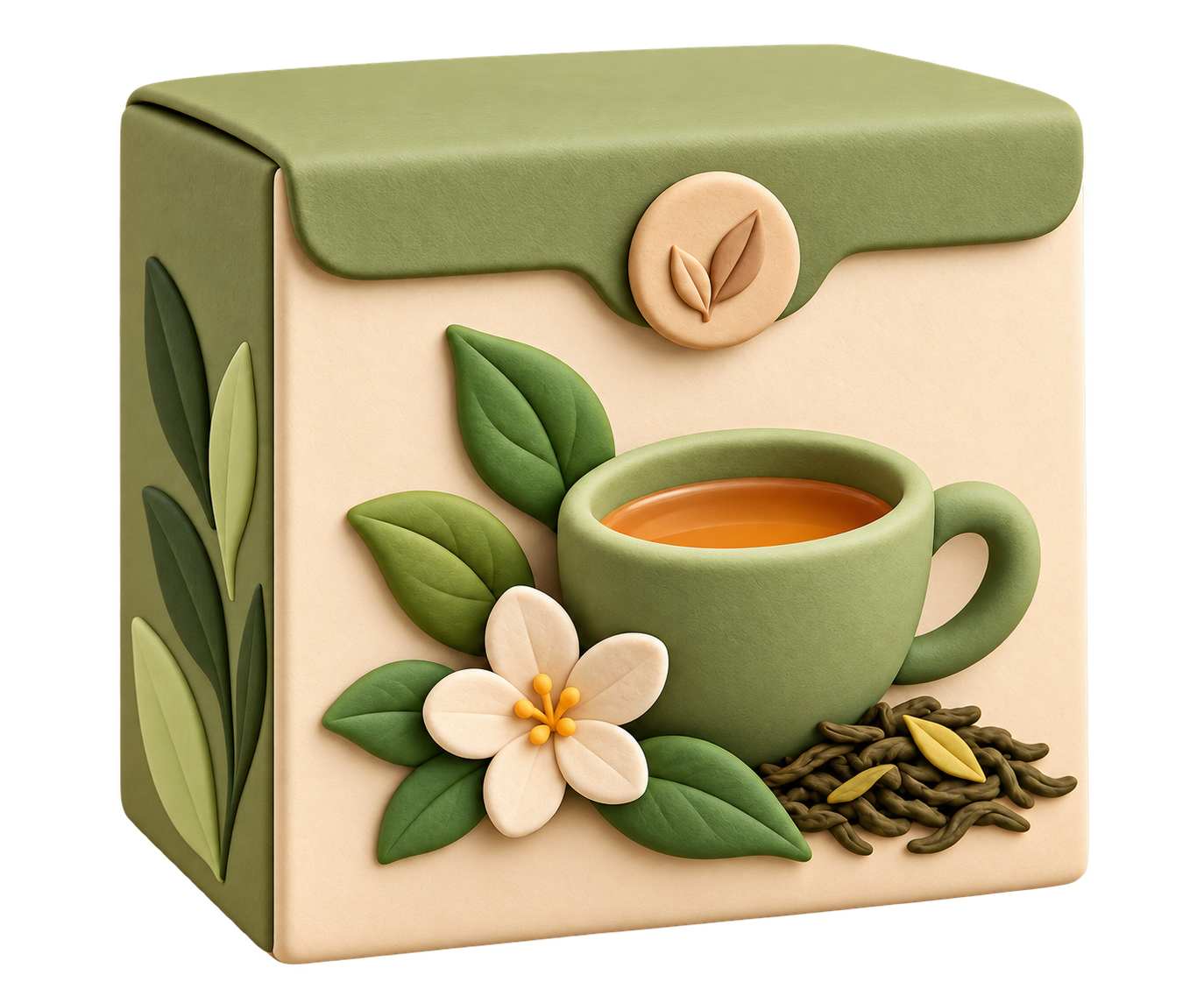 Tea box clay