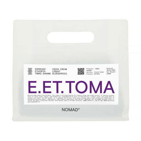 Nomad Coffee Ethiopia Tomas Ganamo Natural Espresso