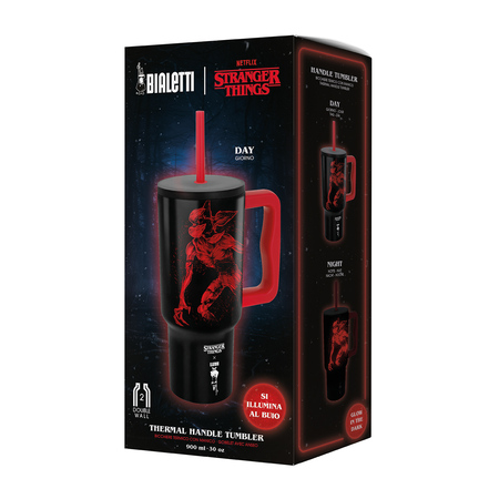 Bialetti – Travel Mug with Straw and Handle Stranger Things 900 ml – glow in the dark - Slika 2