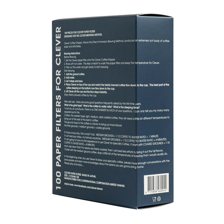 Clever Dripper Papirnati filteri Veličina L 100 komada Kutija