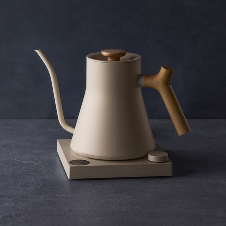 Fellow Stagg EKG PRO Electric Pour Over Kettle Sesame with wood handle 900 ml