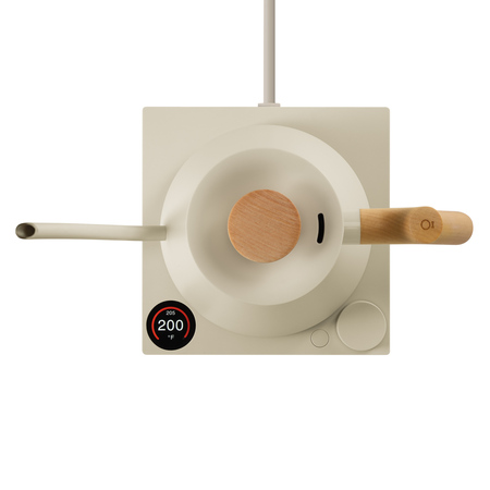 Fellow Stagg EKG PRO Electric Pour Over Kettle Sesame with wood handle 900 ml