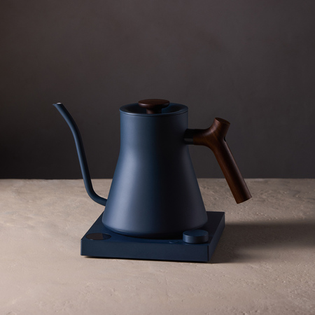 Fellow Stagg EKG PRO Electric Pour Over Kettle Stone Blue with wood handle 900 ml